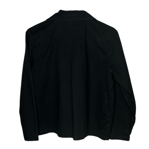 Soho Compagnie Women’s Embroidered Black Floral Button Front Jacket Size Medium - Picture 4 of 4